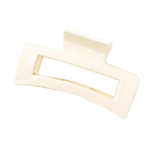 BWESOO White Hair Clip, Simple Wear-resistant Square Large Hair Barrette, Hair Accessories for Women and Girls, One Size Clips and Barrettes