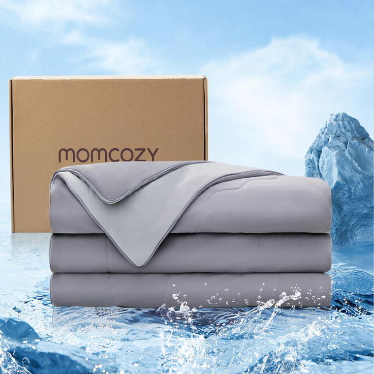 Momcozy Life CoolMurm Cooling Comforter for Hot Sleepers, Twin/Twin XL 68" x90 Soft Breathable Pregnancy Cooling Blanket, 3-Second Cooling, 8 Hours+