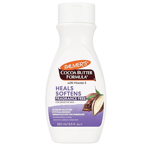 Palmer's Cocoa Butter Formula Daily Skin Therapy Fragrance Free Lotion for Dry Skin, Unscented Body Lotion, Flip Cap Bottle, 8.5 Fl Oz