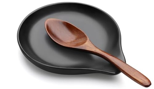VanlonPro Ceramic Spoon Rest, 5 Inch Spoon Holder for Stove Top, Kitchen Counter, Utensils, Ladle, Coffee Spoons, Cooking spoons, Spatula, Tongs, Hea