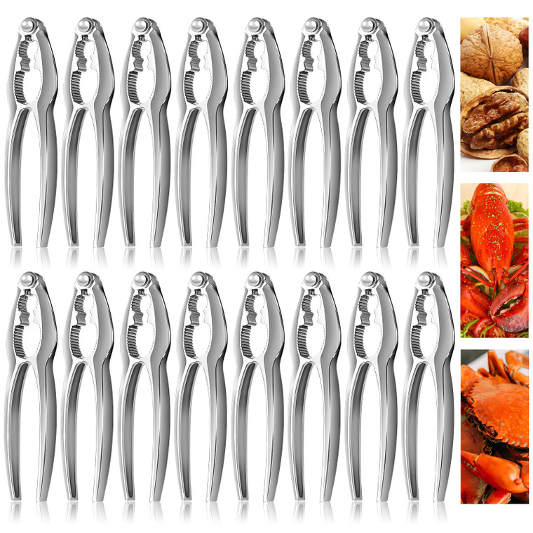 Crab Crackers and Tools, 16 Pieces Lobster Crackers Crab Crackers Sets Seafood Tools Set Nut Crackers Tools