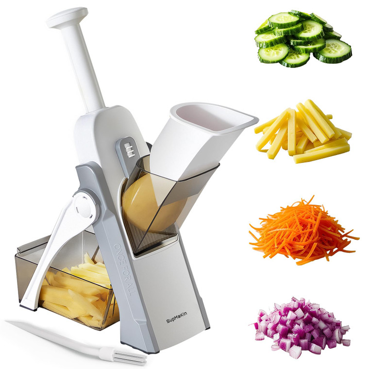 SupMaKin Safe Mandoline Slicer, Potato Slicer Maual Vegetable Chopper Adjustable Thickness Food Cutter, Kitchen Chopping Artifact for Cooking Meal Pr