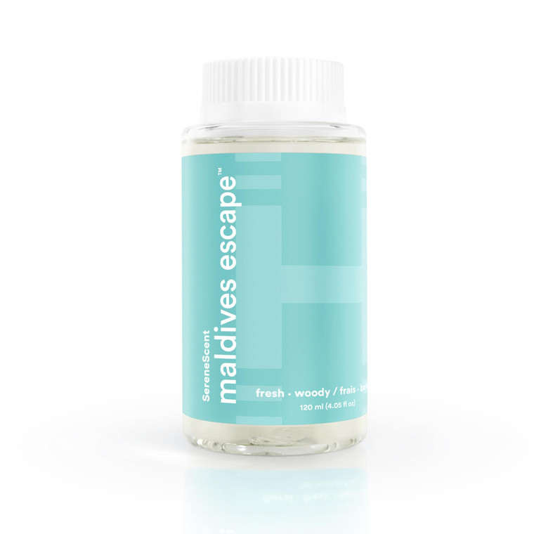 Homedics SereneScent Waterless Diffuser Oil Refill  Maldives Escape (120ml). Clean, Safe, Luxurious Hotel-Inspired Home Fragrance. Compatible with S