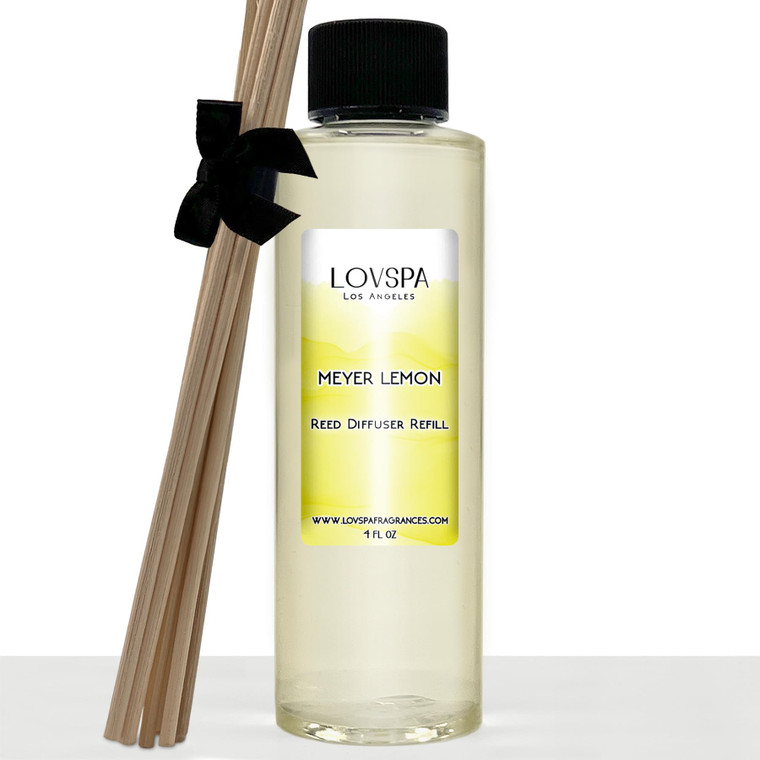 LOVSPA Meyer Lemon Diffuser Oil - Luxury Essential Oils for Diffuser Refill & Air Freshener Room Spray - Long-Lasting & Natural Home Fragrance, Scent