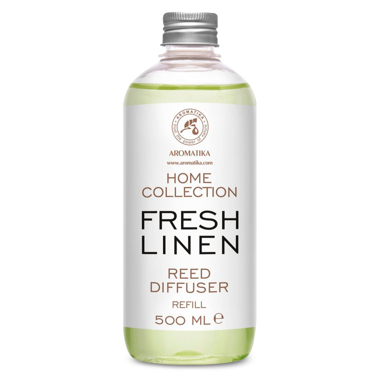 Reed Diffuser Refill Fresh Linen 17.0 Fl Oz (500ml) - Room Diffuser Refill - Home Fragrance - Scented Diffuser - Fresh Aroma - Room Fragrance - Fresh