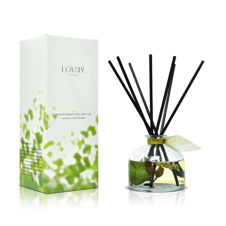 LOVSPA Eucalyptus Reed Diffuser Set for Home, Revive Fresh Eucalyptus, Sage, Citrus & Mint Scent Diffuser with Sticks for Bathroom Shelf Decor Access