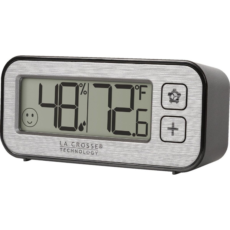 La Crosse Technology 513-148-TBP-3 Mini Digital Clock with Comfort Meter Rectangular