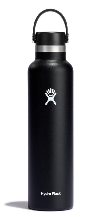 Hydro Flask Water Bottle - Insulated Stainless Steel - Non Spill, Leakproof in 24 Oz Black