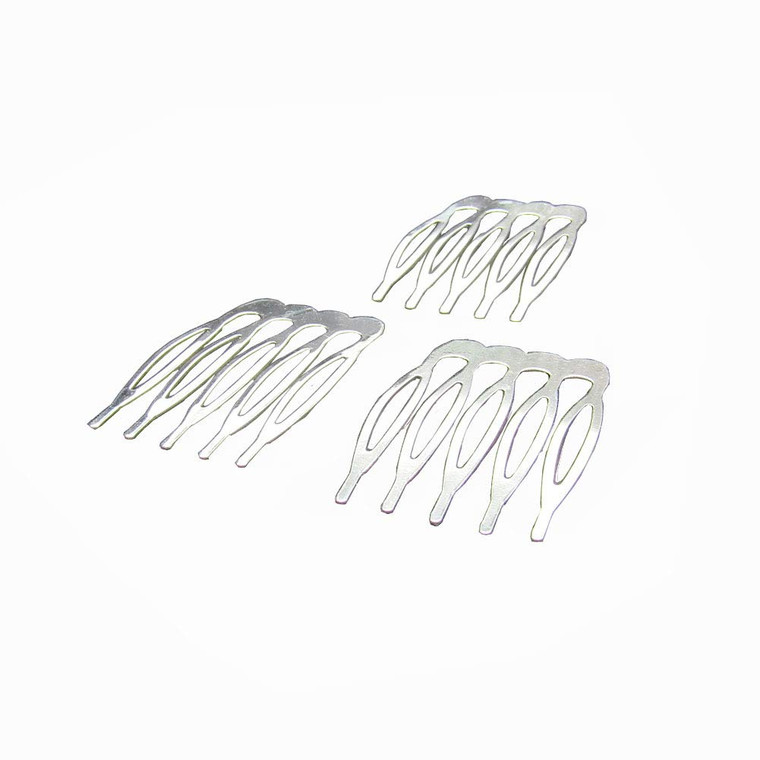 15 Pcs Sliver Metal Hair Clips Combs Blank Hair Comb for Craft DIY Hair Bows Jewelry Making