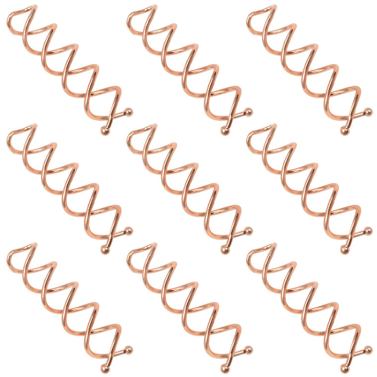 TUUXI 10 pcs Spiral Bobby Hair Pins Rose Gold Hair Screws Hair Twister Alloy Hair Accessories for Women Fast Bun Thick Hair Style