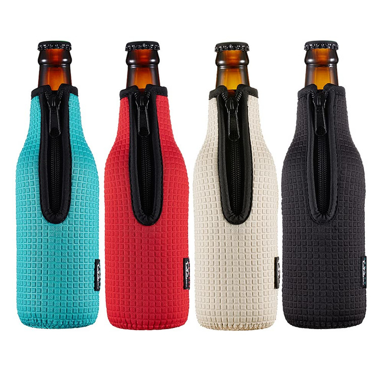 Beer Bottle Sleeve Insulators 12oz 330ml Standard Beer Bottle Cooler Covers Zip-up Bottle Jacket 12OZ Beer Bottle Holder Non-slip Thick Neoprene Slee