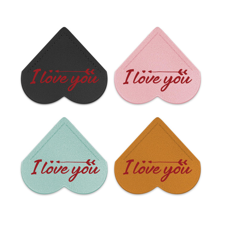 LSVGSAK Valentines Day Gifts for Wife Mothers Day Anniversay Birthday Gifts for Girlfriend Romantic Gift for Wife from Husband Leather Heart Bookmark