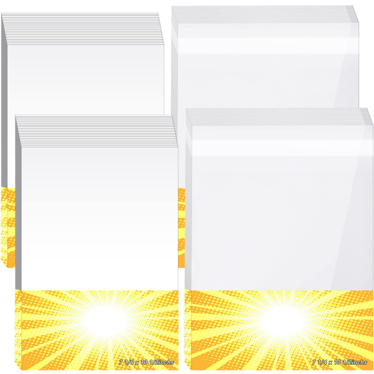 Epakh 120 Pack Comic Book Bags and Boards for Comic Book Storage,7 1/4" x 10 1/2" Reusable Clear Magazine Protector Regular Comics Protection Supplie