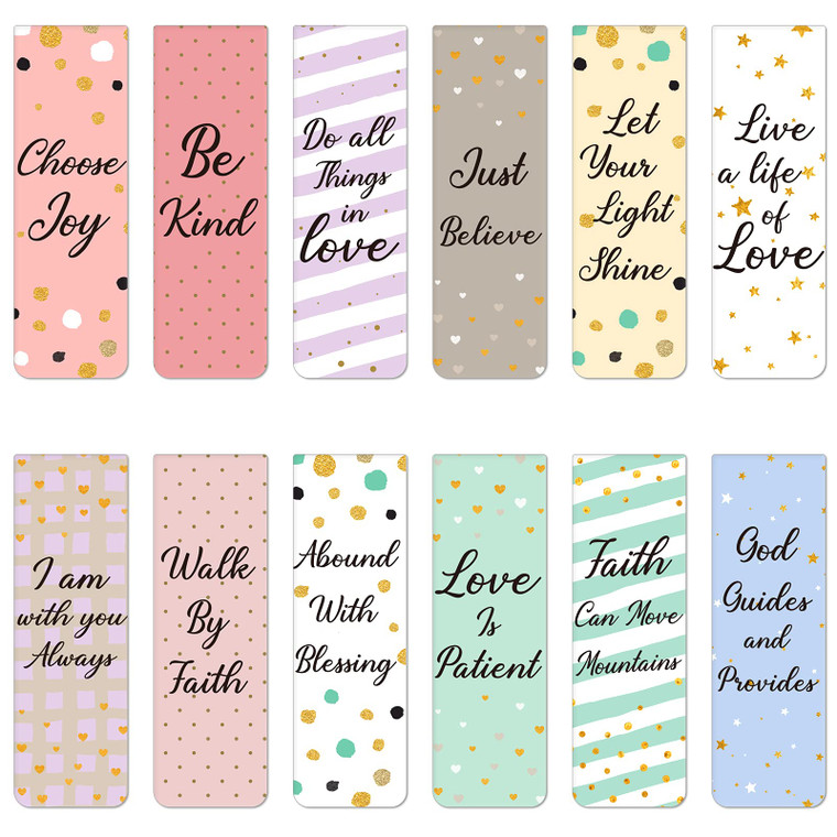 Outus 60 Pcs Christian Magnetic Bookmarks Inspirational Quotes Bible Markers Magnetic Bookmarks Clips Encouraging Positive Magnet Bookmark for Women