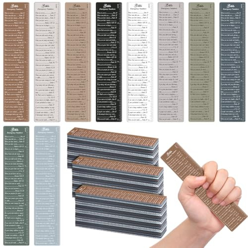 20 Pcs Vintage Acrylic Bible Verses Ruler Bulk 6 Inch Christian Bible Emergency Numbers Ruler with Centimeters and Inches for Students Classrooms Off