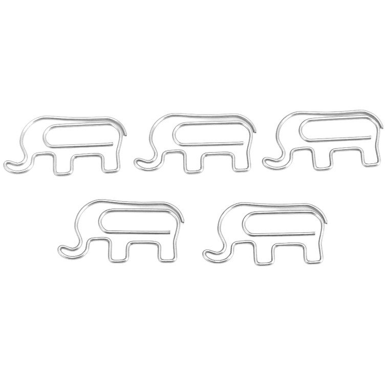 Cute Elephant Paper Clips, Stainless Steel Document Organizer Clips with Storage Box for Office School School Home and Study Use