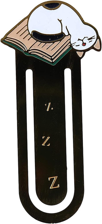 1Pc Cute Sleeping Cat Metal Bookmark for Cat Lovers Book Marker Lovely School Office and Home Supplies