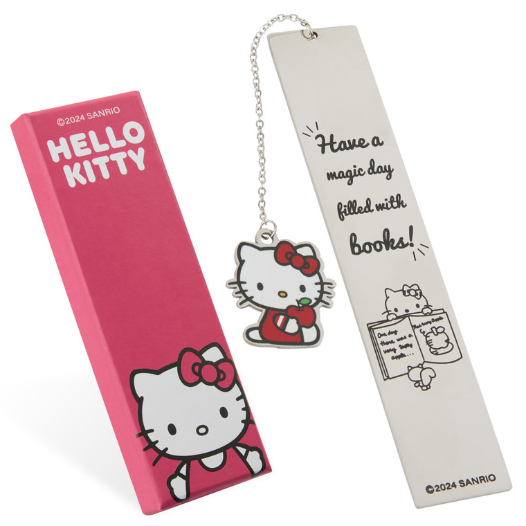 Hello Kitty Metal Bookmark with Hanging Charm Page Marker for Girls Teens Readers Book Accessories for Office Supplies and Book Lovers Gifts for Wome