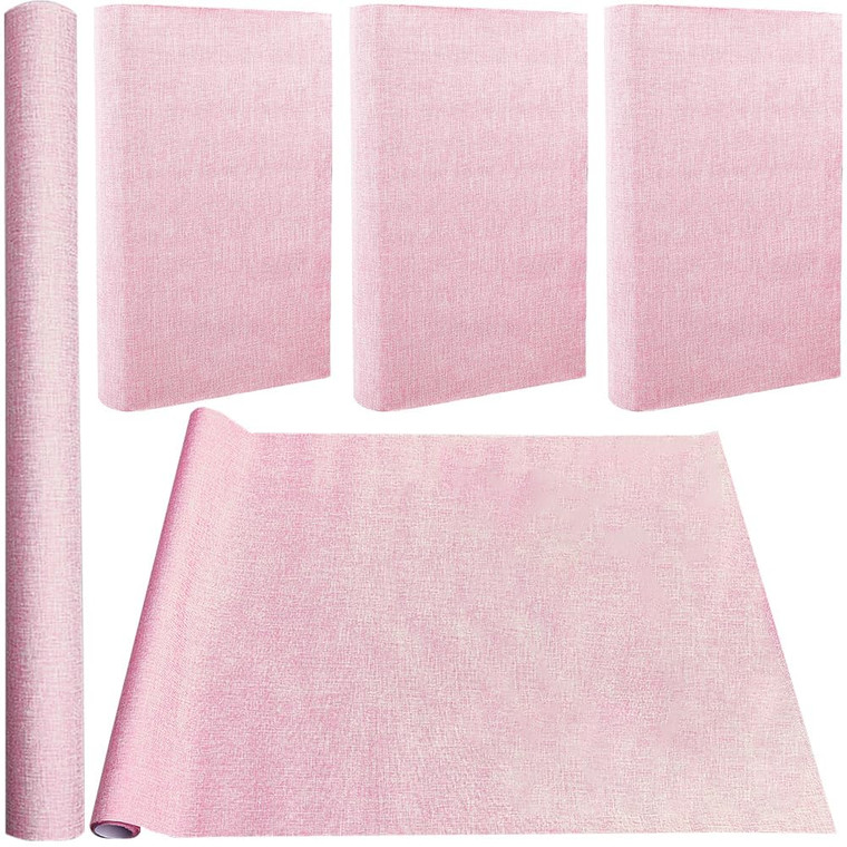 CRASPIRE 59 x 16.9in Book Cloth for Book Binding Pink Fabric Surface Paper Backed A3-A8 Bookcover Books Album Linen Scrapbooking Archival DIY Coverin