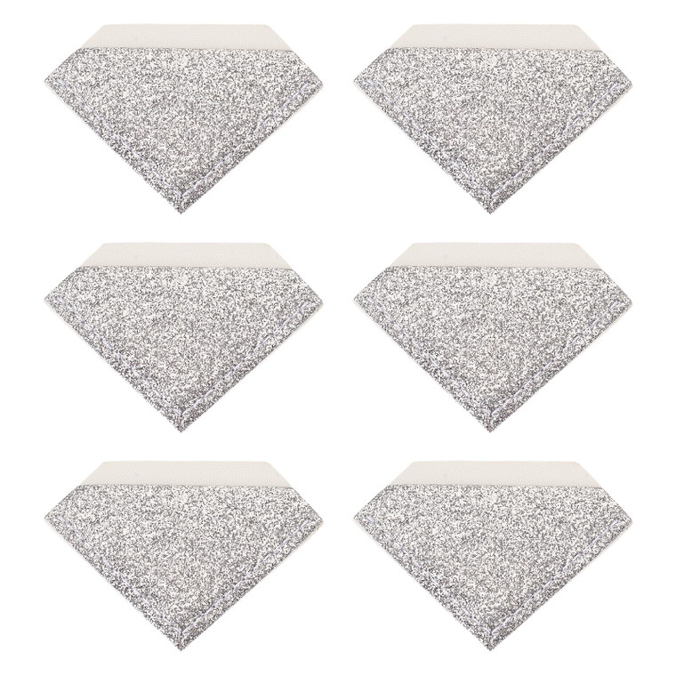 Handship 6Pcs Glitter Leather Bookmarks, Diamond Shape Corner Page Bookmarks Cute Book Marks Book Accessories Gifts for Women, Teachers, Students, Re