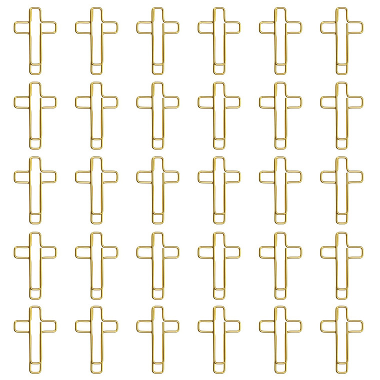 Penta Angel Cross Shape Paper Clip Book Page Mark 30Pcs Small Metal Bible Christian Page Markers Journaling Paperclips for Men Women Christmas Easter