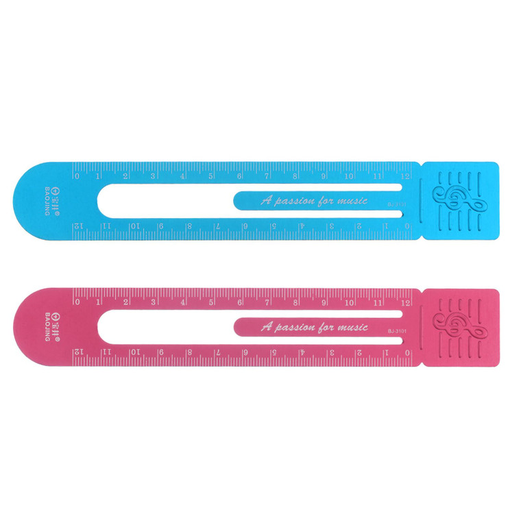 HARFINGTON Straight Ruler 12cm Metric Bookmark Clip Ruler Design Metal Aluminum Alloy Scale on Both Sides Measuring Scale Tool for Measure Study Read