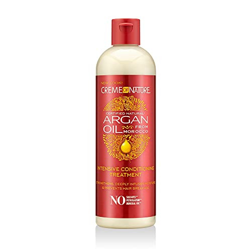 Creme of Nature Intensive Conditioning Treatment, Strengthens & Deeply Infuses Moisture, Prevents Breakage, Infused with 100% Organic Argan Oil, 12 o
