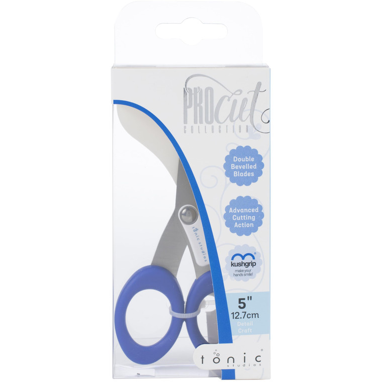 Tonic Studios Heavy Duty Mini Scissors - All Purpose Snips with Titanium Coating - Craft Tool for Fabric, Cardstock, and Vinyl  5 Inch Precision She