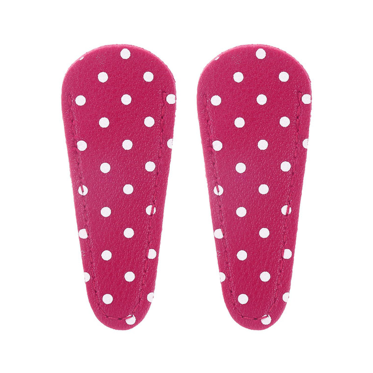 uxcell 2Pcs Scissors Sheath, 2.6" x 1" Scissors Cover Protector PU Leather Portable Collect Bags for Eyebrow Trimming Beauty Tool Protection, Rose Re