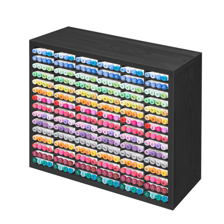 PROLEE Markers Organizer with 90 Compartments for 360 Marker Storage Art Pens Storage Rack,Watercolor Brushes Pens Alcohol Marker Holder for Desk Org