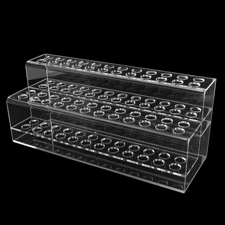 48 Holes Pen Display Stand Pencil Acrylic Holder for Craft Shows, Beaded Eyebrow Art Brush Rack, Makeup Tool Organizer, Home Office Desk & School Sup