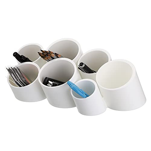 BTSKY Tilting Cylinder Creative Pen Holder, Pen Container, Brush Pot, Combination Desktop Storage Organizer Desk Decoration,Creative Cylinder Hanging