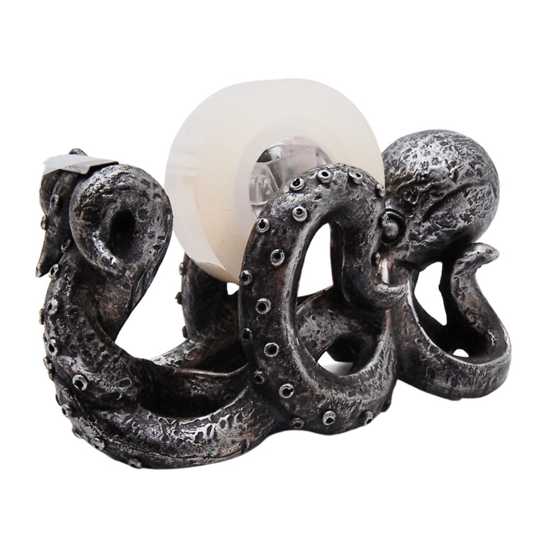 Octopus Tape Dispenser, Nautical Office Decor, Gothic Office Supplies, Unique Desk Accessory, 5.5 Inches