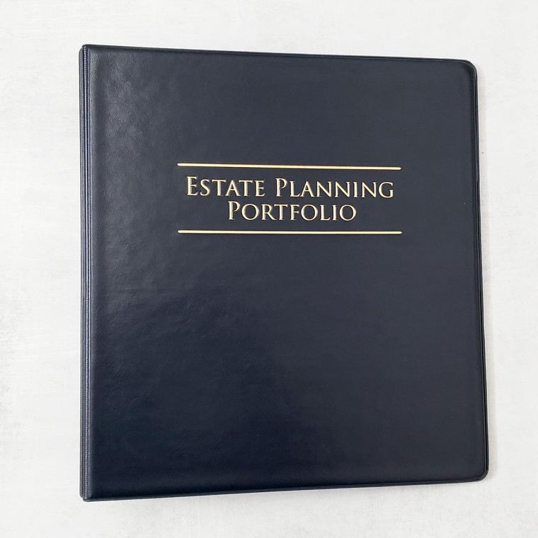 Estate Planning Portfolio 3-Ring Binders  Leather Like Feel with Gold Debossed Title. Dividers and Sheet Protectors Included (Estate Planning Portfo
