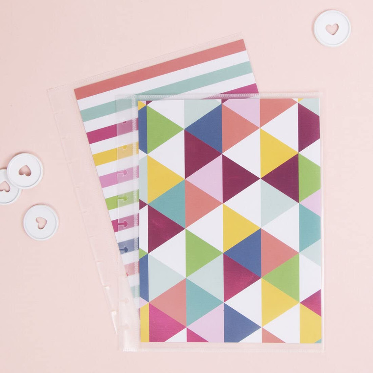 Craftelier - Transparent Plastic Die Cut Front and Back Cover Sleeves for Creating Personalised 9-Ring Disc Binders Planners, Agendas or Notebooks |