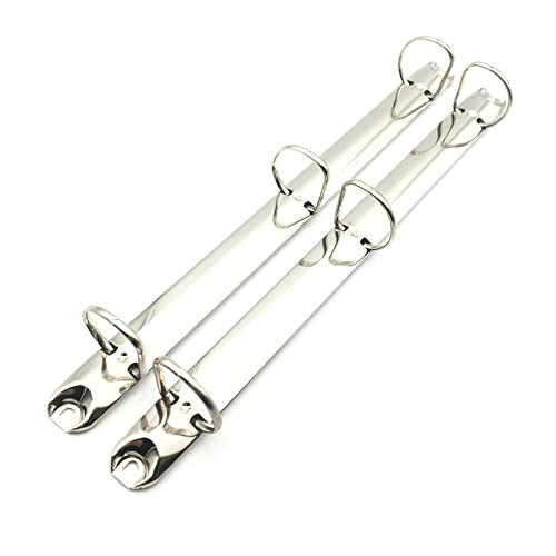 Shuokecrafts 2Pcs Metal Standard Letter Size 3 Ring Binder Mechanism,3 D-Rings, Replacement Kit,Loose Leaf Binding Spines Combs for Organizers Planne