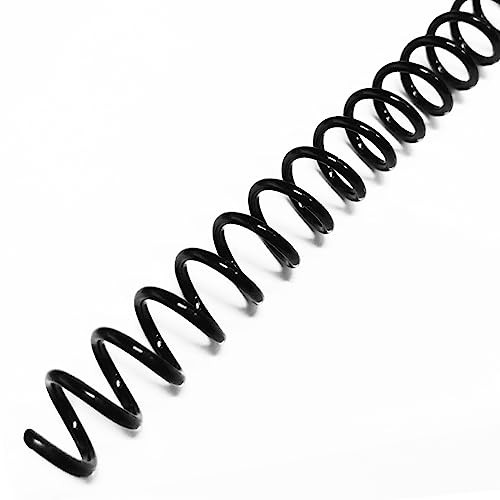 Binditek 100 Pack Plastic Spiral Binding Coils, 9mm (11/32"), 60 Sheet Capacity, 4:1 Pitch, Black, 48Loops, for Letter Size, for Students and Coworke