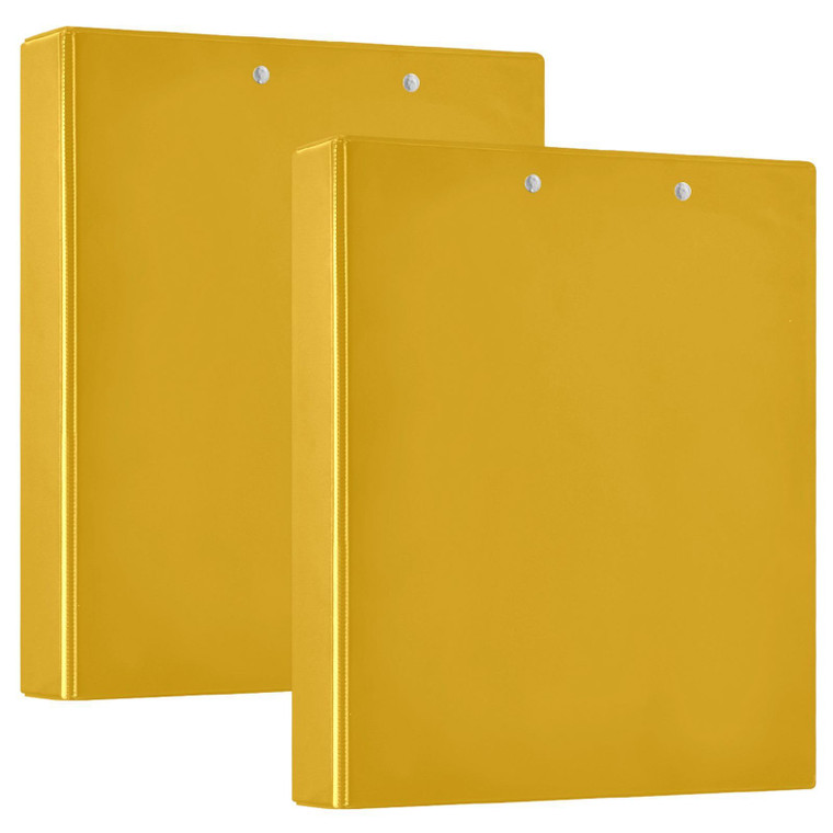 Mustard Yellow Round Ring Binders 1.5 Inch 3 Ring Binder with Clipboard Holds 200 Sheets Office Home School