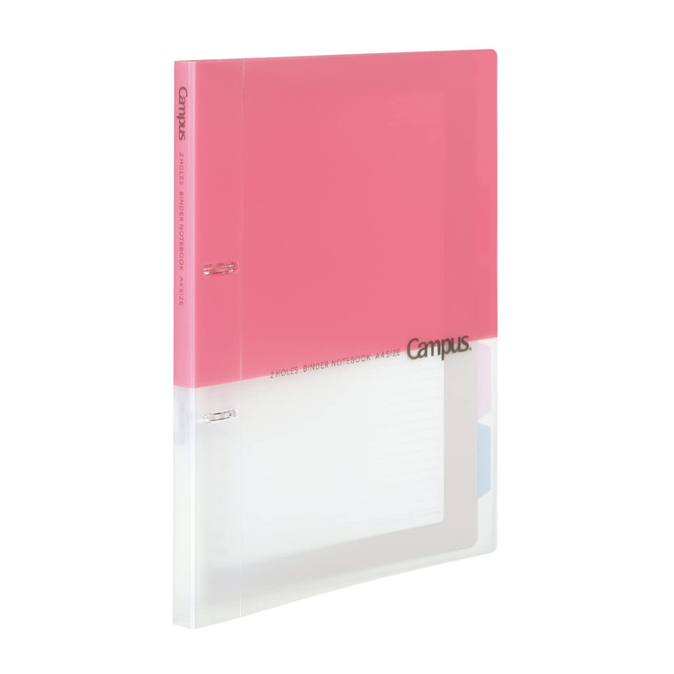 Kokuyo Campus 2-Ring Loose Leaf Binder, A4, 2 Holes, Up to 100 Sheets, Pink, Japan Import (RU-PP158P)