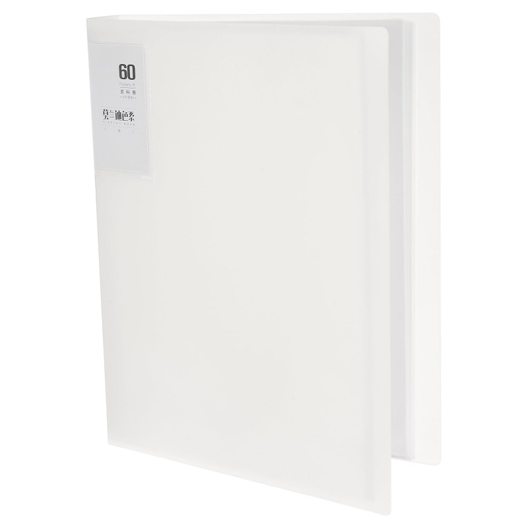 M&G 60-Pocket Binder with PP Plastic Sleeves A4(White), Art Portfolio Folder with Clear Sheet Protectors, Display 120 Pages for Organizing Documents,
