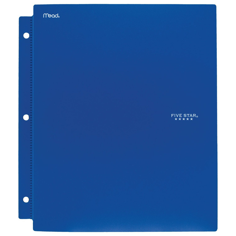 Five Star 2 Pocket Folders with Prong Fasteners, Folder with Pockets, Plastic, Color Selected For You, 1 Count (34084)