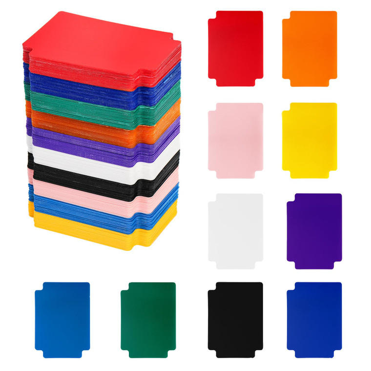 Frcctre 250 Pcs Trading Card Dividers, 2.7 x 3.75 Inch Plastic Playing Card Separators Cards Page Deck Box Dividers for Office Games Sports Cards, 10