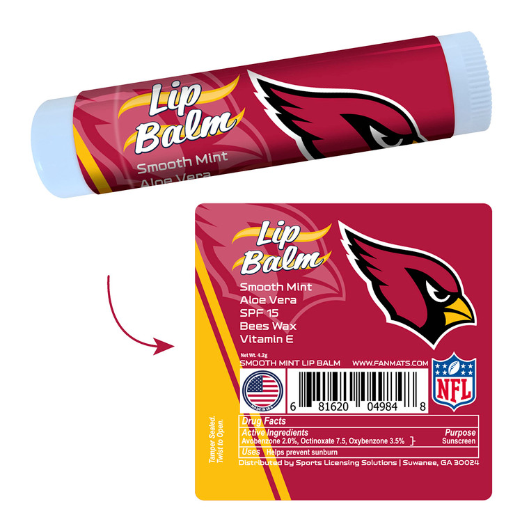 FANMATS 34603 Arizona Cardinals Smooth Mint SPF 15 Lip Balm