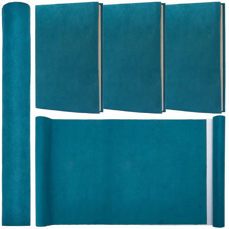 CRASPIRE 51 x 11.8 Suede Book Cloth Teal Green for Book Binding A4-A8 Fabric Surface Paper Backed Bookcover Books Album Scrapbooking Archival DIY Cov