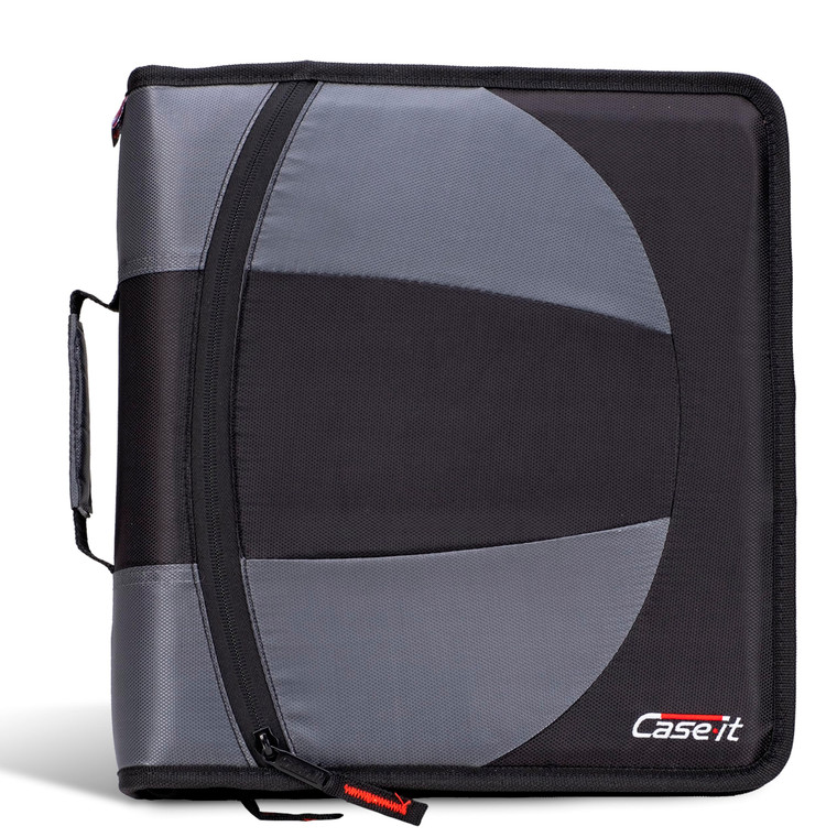Case-it The Dual 2-in-1 Zipper Binder | Two 1.5-Inch D-Rings, 600 Sheet Capacity, Pencil Pouch & Multiple Pockets | School & Office Organizer with Sh