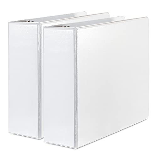 3 Ring Binder, Heavy Duty D Ring Binders, 4 Inch Binder, Extra Large Wide Clear View Binder, for 8.5 x 11 Inch Letter Sized Sheets - Presentation Fol