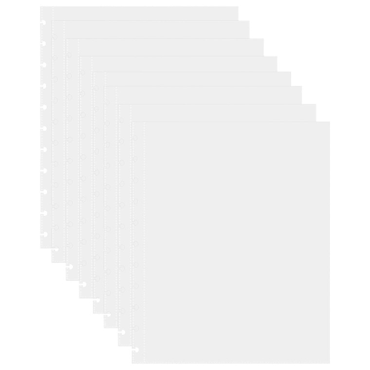 50 Piece Clear Sheet Protectors Page Protectors 8.5 x 11 Clear Binder Sheet Protectors Discbound Sheet Protectors for Discbound Holds Letter Size Dis