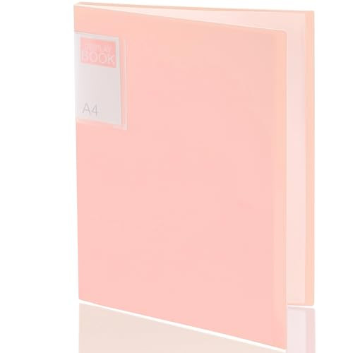 SortRax Pastel Binder with Clear Plastic Sleeves, 30 Pockets, Display 60 Pages, Portfolio Presentation Folders for Documents, Recipe, Art, Certificat