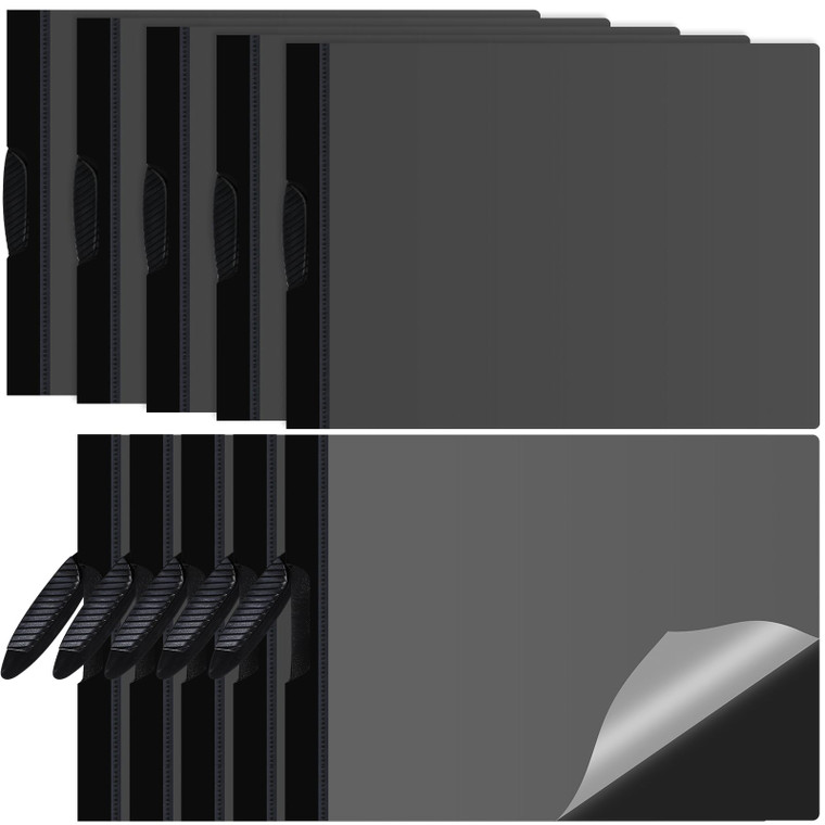 Dunzoom 10 Pack 11 x 17 Inches Clear Report Covers with Clip Presentation Binder Portfolio Folder Resume Folders for Interview Large Report Covers fo