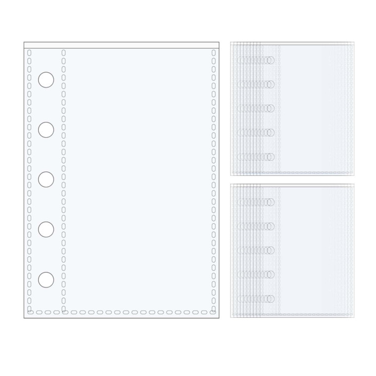 Mogoostry A8 Sheet Protectors for 5 Ring Binder, 20 Sheets Clear Page Protectors Plastic Photo Card Sleeves Double Layer Pocket Sheets